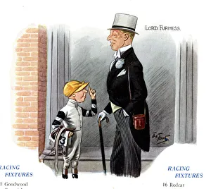 Calendar Prints: Lord Furness and jockey, racing fixtures