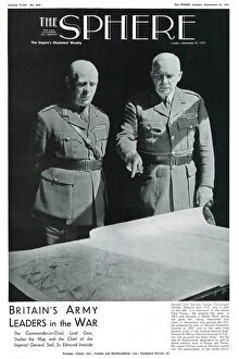Images Dated 17th July 2019: Lord Gort and Sir Edmund Ironside studying map 1939