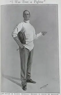Fencing Prints: Lord Howard de Walden, illustration by W Howard Robinson