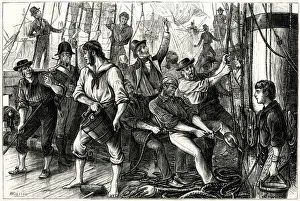 Images Dated 17th August 2021: Lord Howes Victory off the French island of Ushant, 1 June 1794, Fourth Battle of Ushant