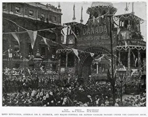 Images Dated 1st December 2020: Lord Kitchener, Admiral Sir E Seymour and Major-General Sir Alfred Gaselee passing under