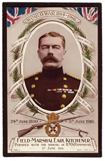 Drowned Prints: Lord Kitchener black bordered Mourning Card