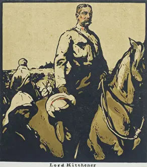 Lord Kitchener on horseback, Khartoum, Sudan