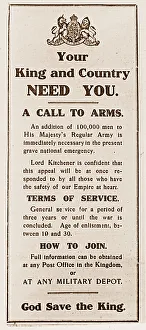 Lord Kitchener Recruitment Poster WW1