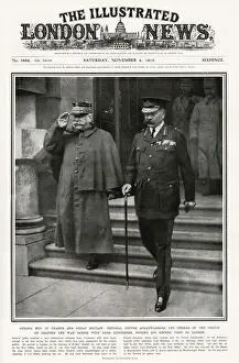 Joffre Prints: Lord Kitchener walking down steps