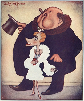 Images Dated 6th January 2017: Lord and Lady Castlerosse in caricature by Tony Wysard