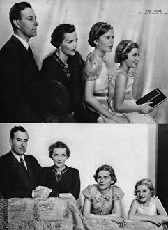 Images Dated 20th October 2017: Lord & Lady Mountbatten & daughters by Madame Yevonde