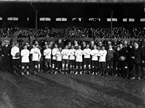 Images Dated 3rd February 2012: Lord Lonsdale kicks off jockey football match, London