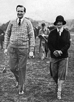 Competitor Collection: Lord Lothian and Lady Astor play a golf tournament