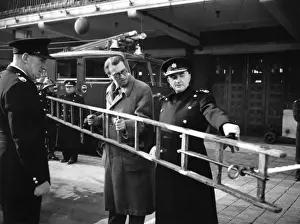 Inspector Prints: Lord Mancroft visiting LFB headquarters