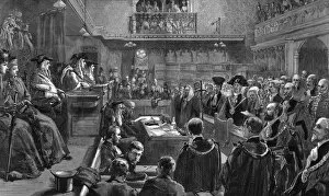 Swearing Collection: Lord Mayor taking the oath in court, 1890, by Sydney P. Hall