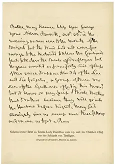 1758 Prints: LORD NELSON / LETTER EMMA