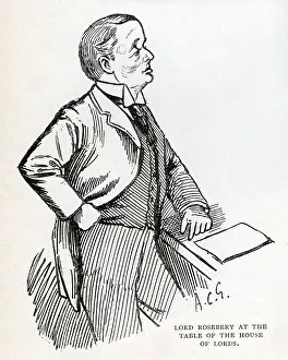 Rosebery Prints: Lord Rosebery, later Prime Minister, at the House of Lords