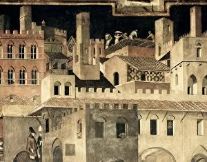 Allegory Gallery: LORENZETTI, Ambrogio (1285-1348). Effects of Good