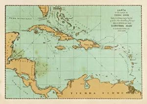 Travels Collection: Lorgues / Caribbean Map
