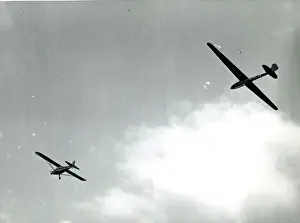 Towed Prints: Lorne Welch in Olympia glider G-ALJZ is towed to height ?