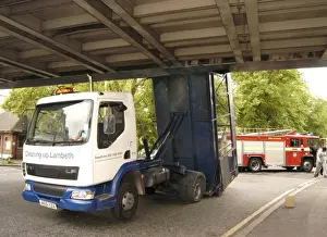 2005 Prints: Lorry under bridge, Loughborough Lane, SW9