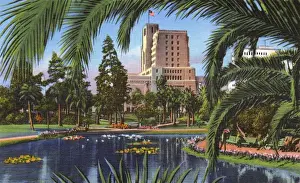 Angeles Prints: Los Angeles, California - Elks Club from MacArthur Park