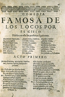 Carpio Collection: Los locos por el cielo, comedy by Lope de Vega