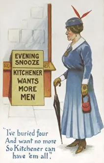 Loss of life in World War One - Postcard