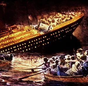 The Loss of the Titanic Magic Lantern Slide 1912