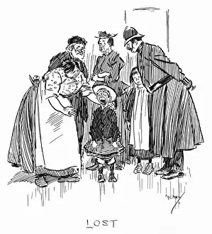 Concerned Prints: Lost Boy Crying 1896