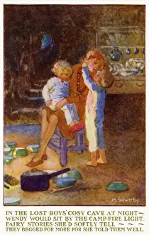 The Lost Boys' Cosy Cave Print, Peter Pan Series, 1920. Art Prints