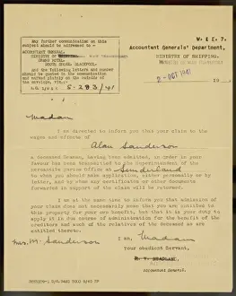 Lost Seamen Letter