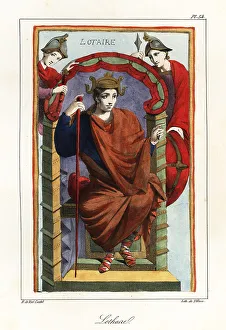 Bossange Prints: Lothair I or Lothar I (795-855), Emperor of the Romans