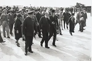 Cross Channel Prints: Louis Bleriot Arriving at Croydon Airport 27 July 1929, ?