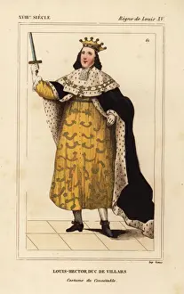 Villars Prints: Louis-Hector, Duc de Villars, in ceremonial