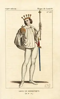 Scepter Prints: Louis II the German, King of Bavaria, 806-876