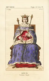 Louis IX, King of France, in ceremonial robes, 13th century