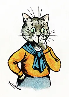Louis Wain Cat Scout and the tiresome teazer
