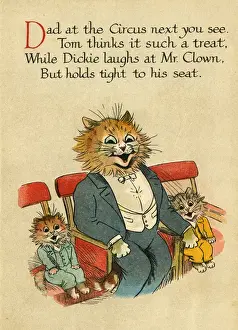 Laughing Prints: Louis Wain, Daddy Cat - at the circus