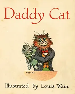 Louis Wain, Daddy Cat - with kitten
