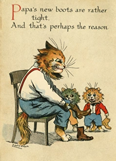 Louis Wain, Daddy Cat - new boots