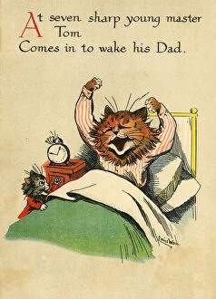 Stretching Collection: Louis Wain, Daddy Cat - waking up