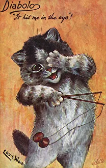 Wain Gallery: Louis Wain Postcard - Diabolo