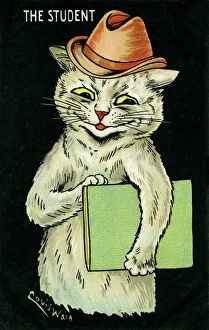Student Collection: Louis Wain Postcard - The Student