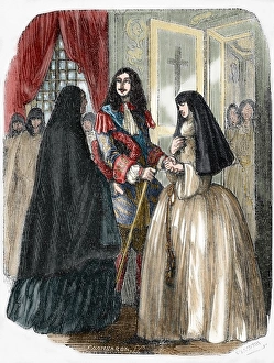 Images Dated 9th February 2014: Louis XIV and his mistress Louise de La Valliere (1644-1710)