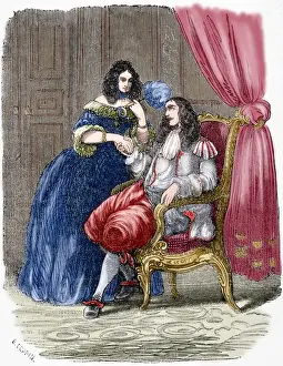 Louis XIV and his mistress Madame of Montespan (1640-1707)