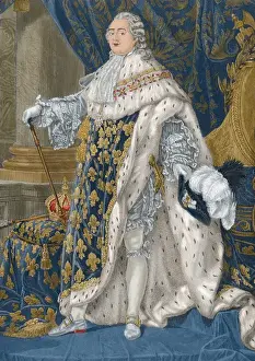 Bourbon Prints: Louis XVI (1754-1793). King of France. Portrait. Engraving