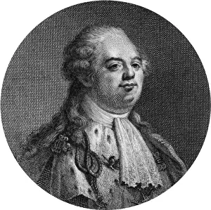 Necktie Prints: Louis XVI, King of France - oval portrait