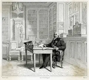 1755 Prints: Louis XVIII at Desk