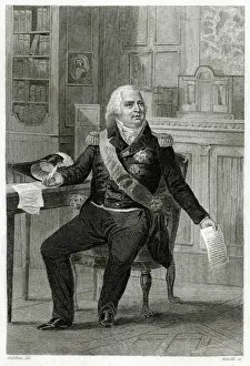 1755 Prints: Louis XVIII at Desk 2
