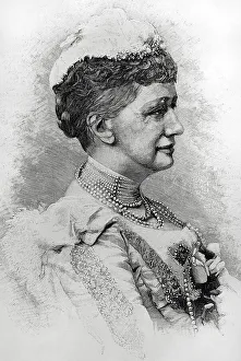 19 Century Prints: Louise of Hesse-Kassel (1817-1898). Queen consort of Denmark