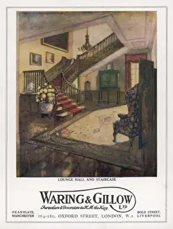 Arm Chair Prints: Lounge and Hallway 1916