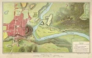 Images Dated 13th October 2007: Lourdes / Map in 1858