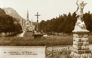 Michael Collection: Lourdes - Statue of St. Michael